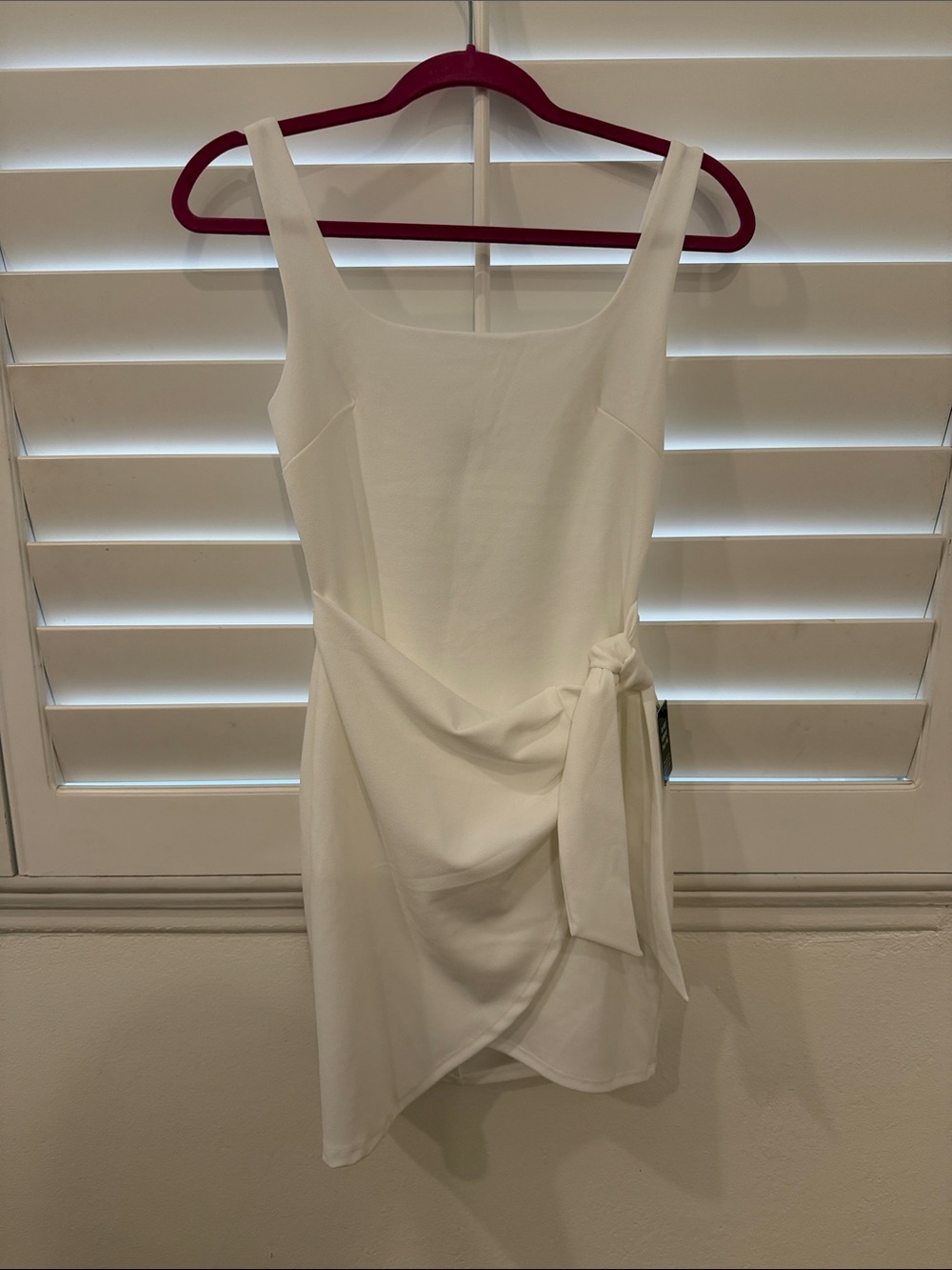 Express White Mini Dress with Side Tie